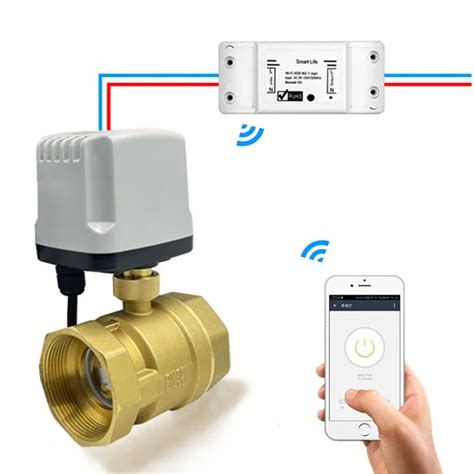 Interruptor de agua inteligente con WiFi válvula de bola eléctrica