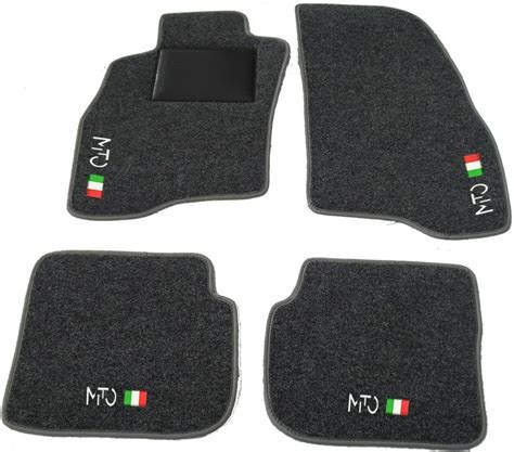 Tappeti Per Auto Antracite Con Bordo Grigio Set Completo Di Tappetini