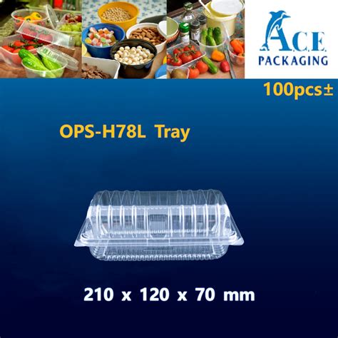 Ops H L Tray Plastic Tray With Lock Bakery Disposable Plastic Food