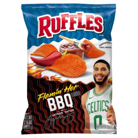 Ruffles Potato Chips Flamin Hot Bbq Flavored