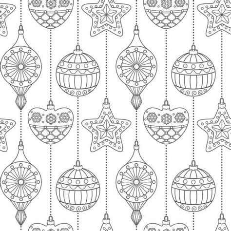 Black And White Christmas Ornaments Illustrations Royalty Free Vector