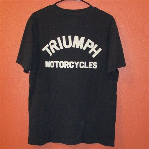 Triumph British Motorcycle Vintage 1996 Men Xl Black … Gem