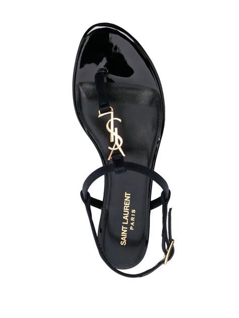 Saint Laurent Cassandra Satin Sandals Black Farfetch Uk