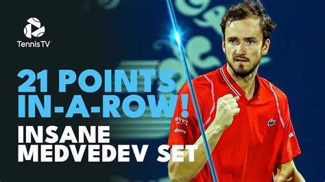 Points In A Row Insane Daniil Medvedev Set Vs Coric Dubai