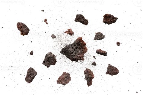 Explosion Of Rocks And Stones With Dust Isolated 24478010 PNG