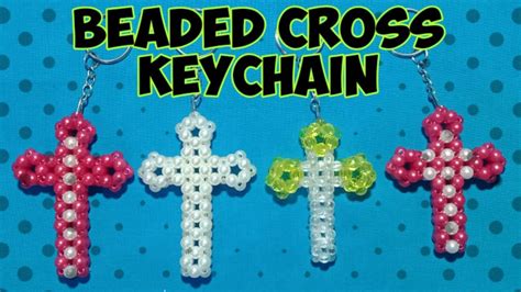 Beaded Cross KeyChain DIY How To Make Beaded Cross Well Explained