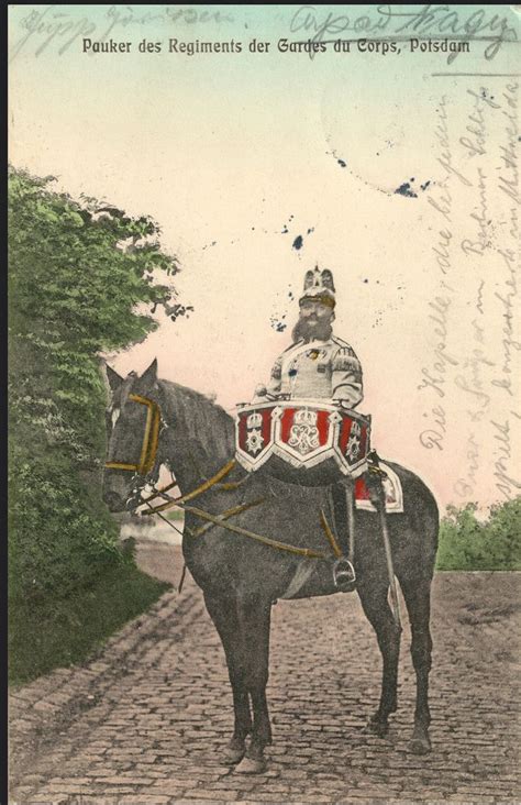 Postcard Image Of The Kettledrummer To The Garde Du Corps Regiment