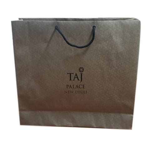 Brown Printed Kraft Paper Carry Bag For Shopping Capacity 4 Kg At Rs