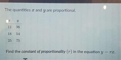 The Quantities X And Y Are Proportional Cc X Studyx