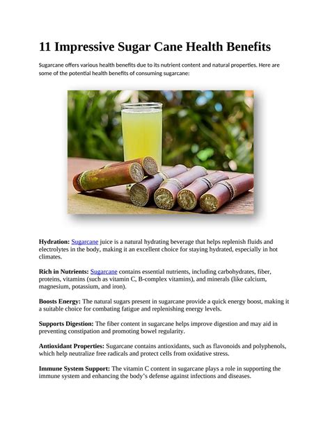 11 Impressive Sugar Cane Health Benefits by How to Plantation - Issuu