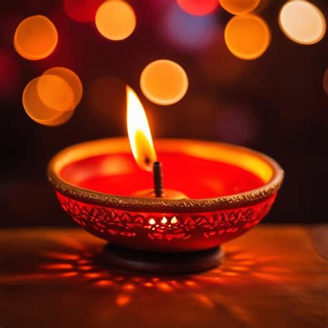 Premium AI Image | Happy diwali clay diya lamps lit during diwali hindu ...