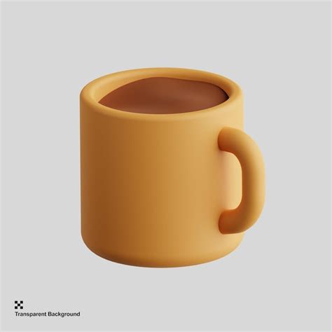 Premium PSD | 3d coffee mug