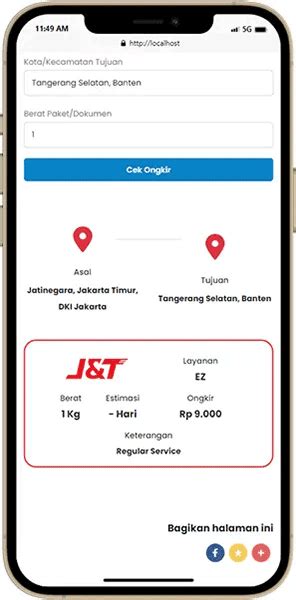 Cek Ongkir J T Express Tarif Ongkos Kirim Terbaru 2024 Cekidot Id