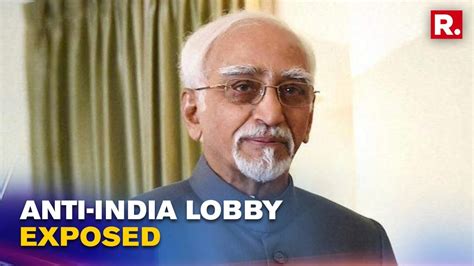 Ex Vp Hamid Ansari Questions Indias Electoral System At Event Hosted