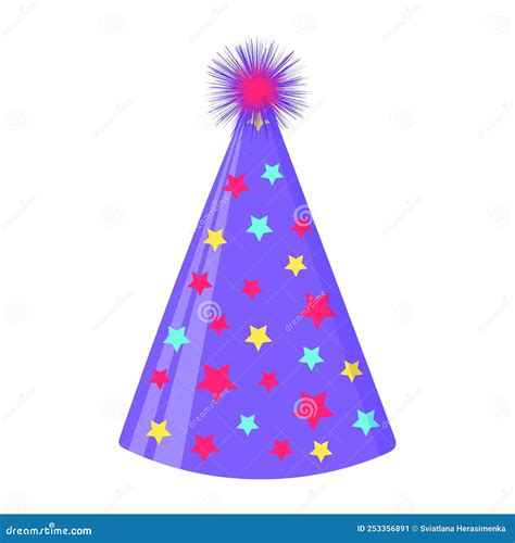 Party Hat Set Isolated On A White Vector Illustration Stock Vector