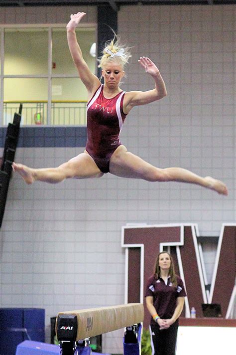 TWU Gymnastics Beam Brittany Johnson February 26 Dent Flickr