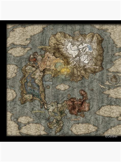 "Elden Ring World Map Print - Elden Ring Art - Elden Ring World Map ...