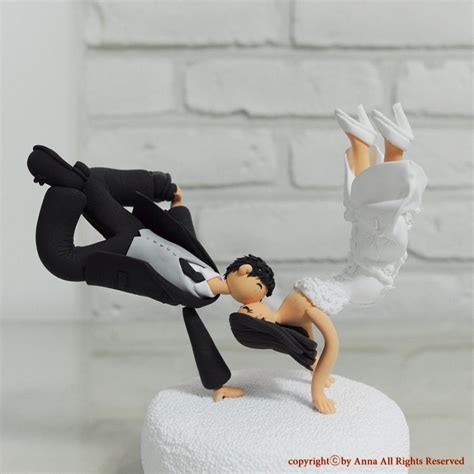 Custom Wedding Cake Topper Break Dancing Couple Cake Topper Funny