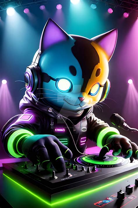 Techno Cat #93 by the--art--kid on DeviantArt