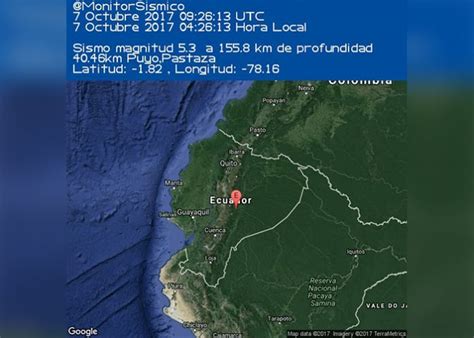 Terremoto Sacude Provincia Amazónica De Ecuador Tn8tv