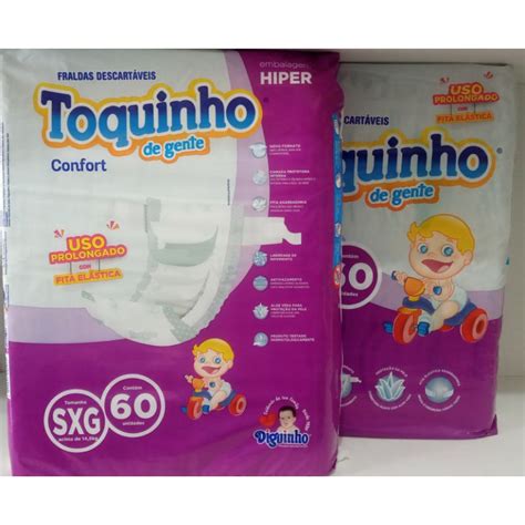 Kit Fralda Toquinho Confort SXG Hiper 120 Unidades Shopee Brasil