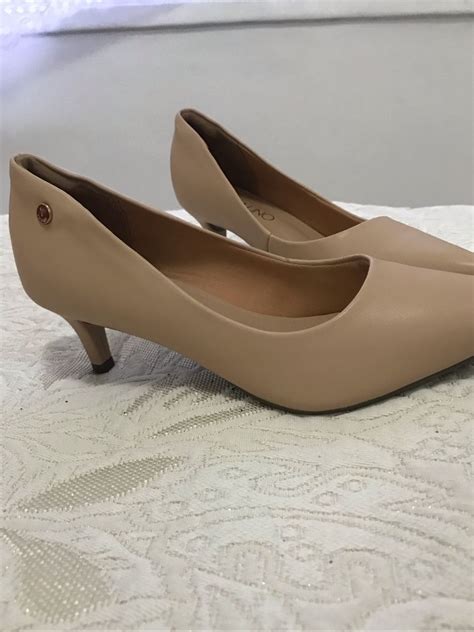 Scarpin Nude Vizzano Tamanho Salto Baixo Sapato Feminino Vizzano Nunca Usado Enjoei