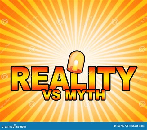 Myth Versus Reality Word Showing False Mythology Vs Real Life 3d