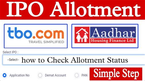 Tbo Tek Ipo Allotment Aadhar Housing Ipo Allotment Status How To