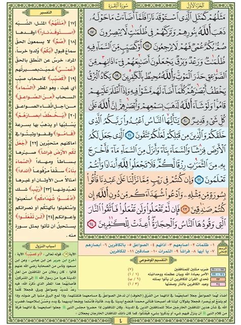 سورة البقرة صفحة رقم ٤ مصحف التقسيم الموضوعي للحافظ المتقن