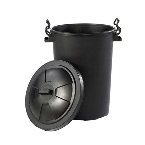 85 Litre Black Dustbin With Lid