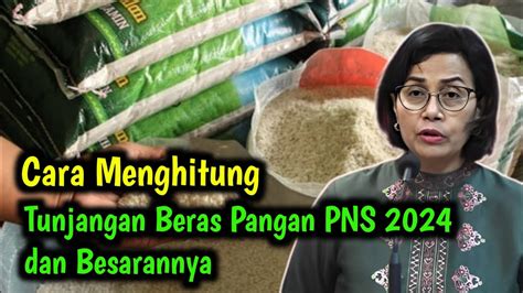 Cara Menghitung Tunjangan Beras Pangan PNS 2024 Dan Besarannya YouTube