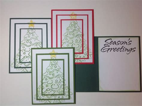 Triple Layer Card Darice Christmas Tree Decorated Embossing Folder