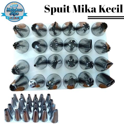 Jual Prazzo Spuit Kue Tar Spet Sepet Mika Isi 24 Pcs Anti Karat Lenkap