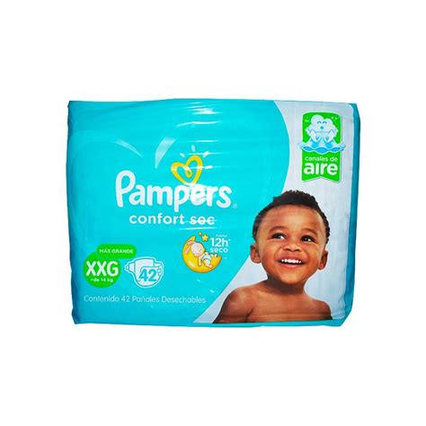 0016168 Pañales Para Bebé Pampers Confort Sec Talla Xxg Paquete 42 Unid