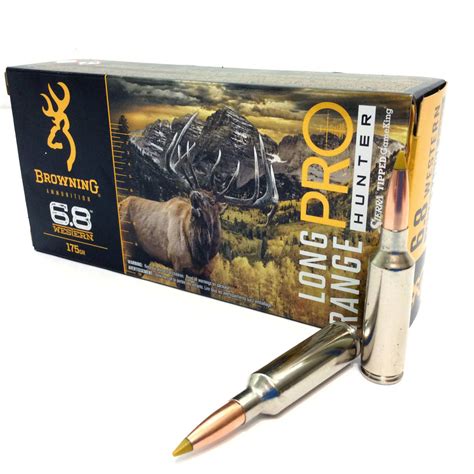 Browning 6 8 Western Ammo Long Range Pro Hunter 175 Gr Sierra Tipped Rifle Ammunition At