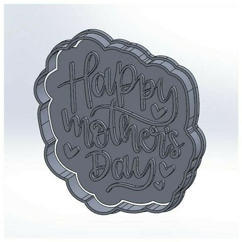 Download Stl File Mothers Day Cookie Cutter 10cm 10 Cm Mothers Day