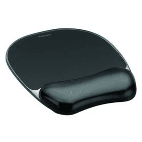 Fellowes 9112101 Crystal Gel Mouse Pad Wrist Rest Black Cartridge