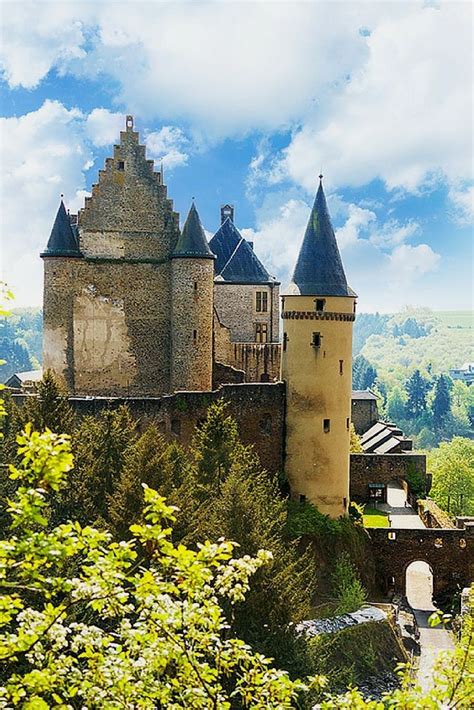 Vianden Castle In Luxembourg Sits On Top Of The City