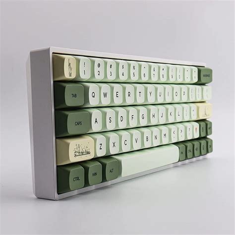 Uk Matcha White Green Pbt Keycaps Dye Sublimation Keycap English