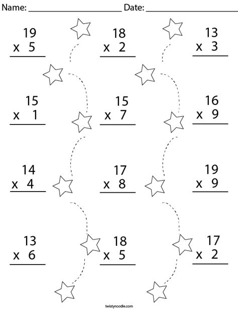 Digit By Digit Multiplication Pdf Maths Resources Worksheets