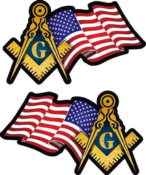 Amazon Prosticker One Pair Masonic Series American Flag