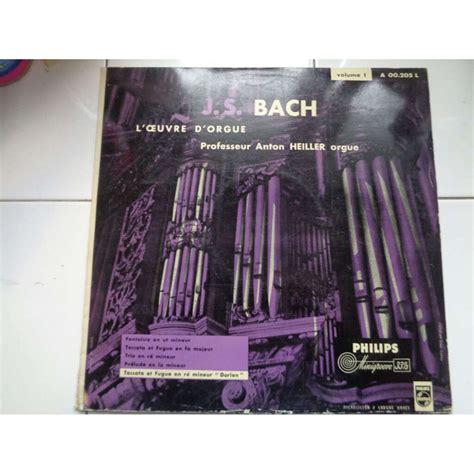 J S Bach Complete Works For Organ Vol Anton Heiller Lp