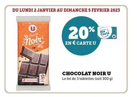 Promo Chocolat Noir U Chez Hyper U Icatalogue Fr