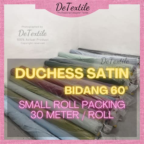 Detextile Kain Kayu M Roll Heavy Premium Duchess Satin Bridal Satin