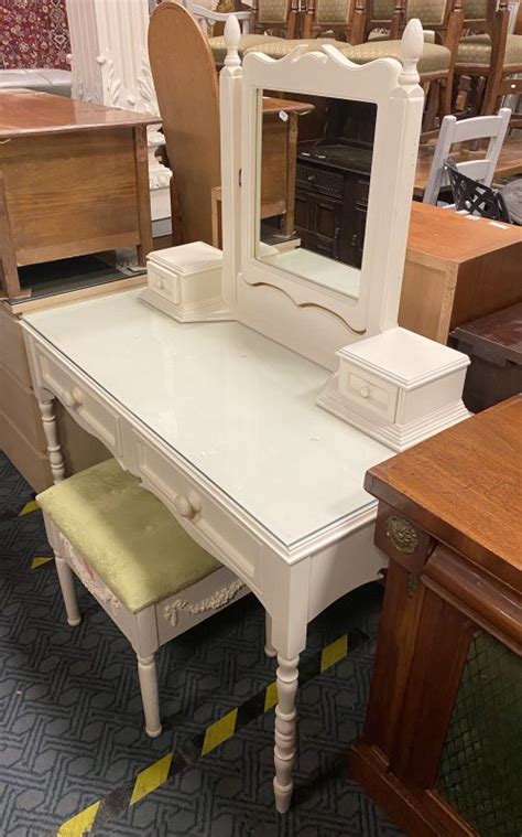 White Dressing Table Stool Southgate Auction Rooms