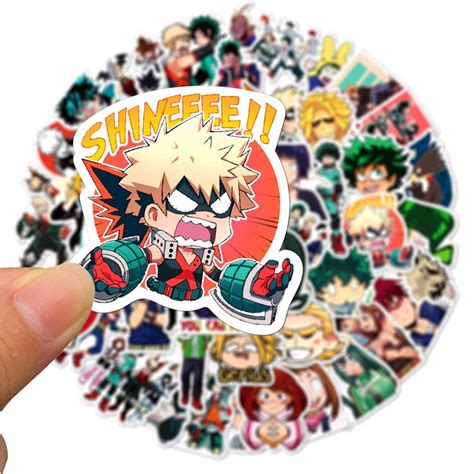 20pcs My Hero Academia Stickers Waterproof Decals Anime Manga Series