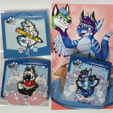 Fursona Pins Furry Enamel Pins Etsy