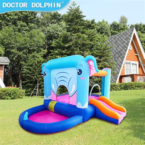 Doctor Dolphin Casa de rebote con tobogán para niños casa de rebote