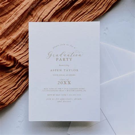 Elegant Gold Script Graduation Party Invitation Zazzle