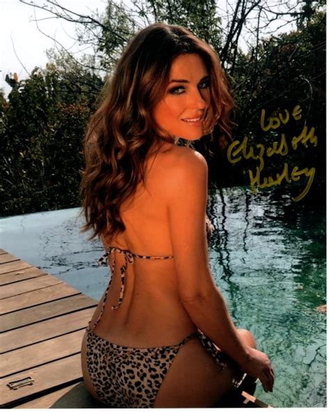 Elizabeth Hurley Signed 8x10 Sexy Bikini Photo W Hologram Coa Etsy